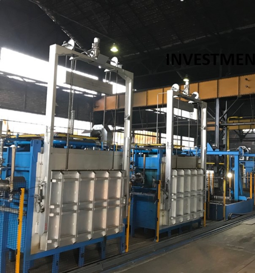 Ligne automatisée de traitement thermique trempe et revenu